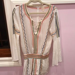 White colorful romper